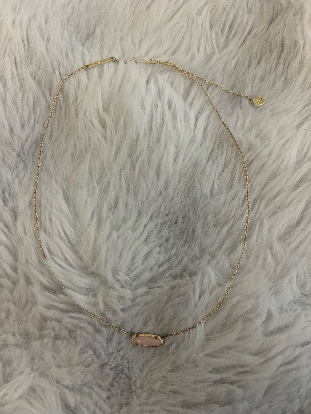 Kendra Scott Gold Necklace with Pink Pendant